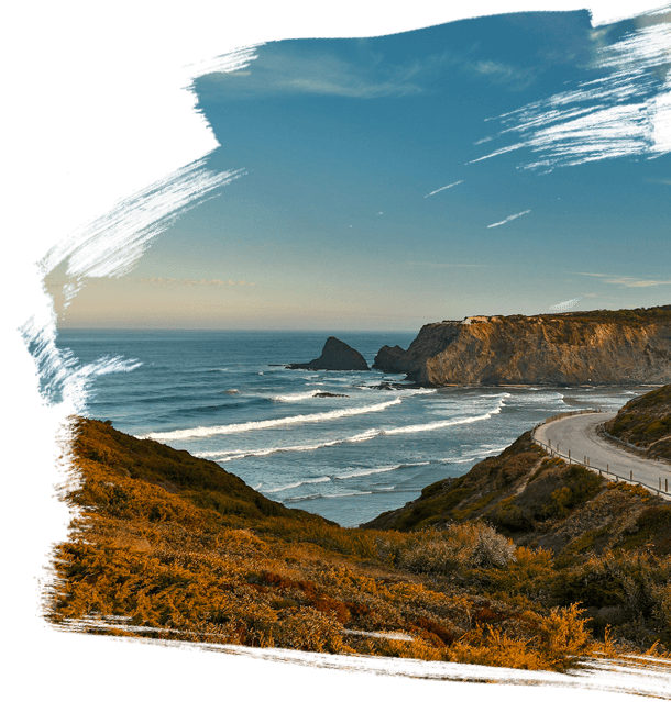 Sea side view in portugal