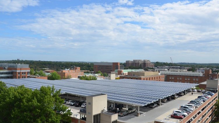 DC metro transit area installed a large-scale solar power project