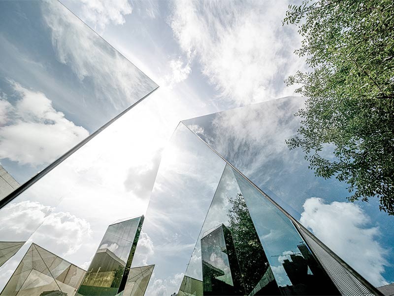 Glass building
