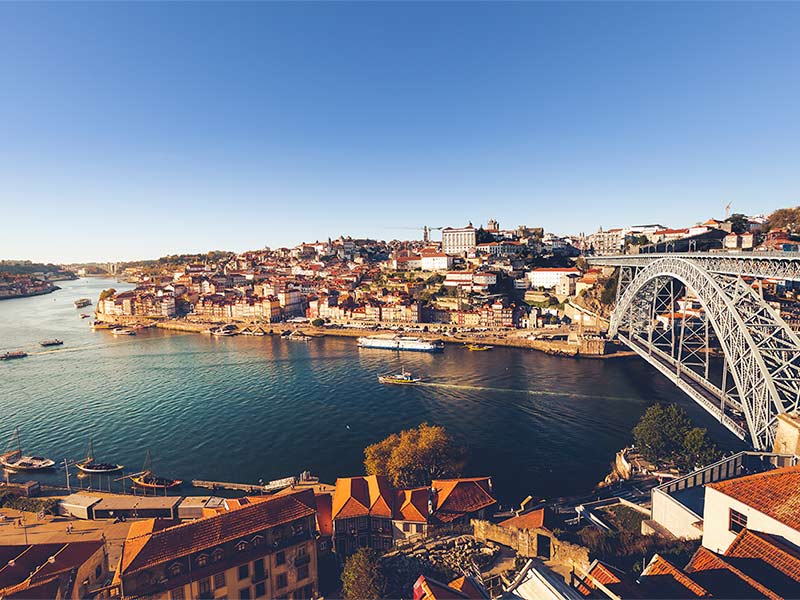 View of a river and city