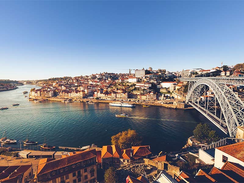 View of a river and city