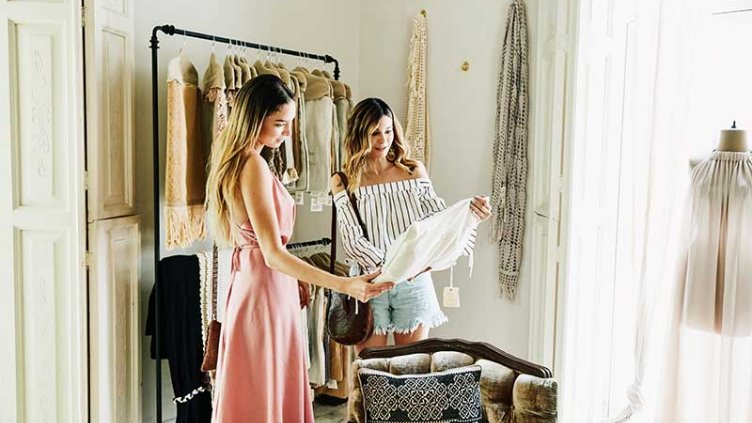 Women's at clothing store