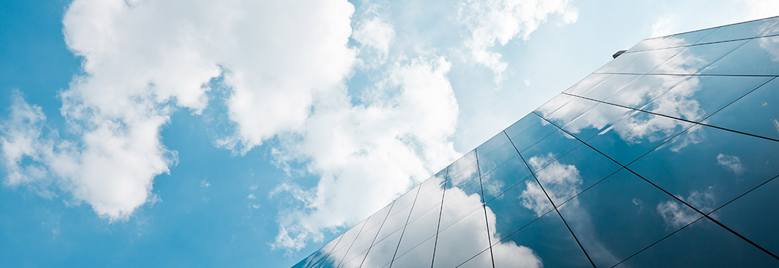 Exterior of an office building low angle view