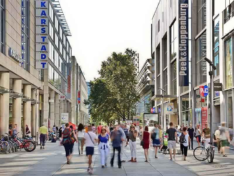 People roaming around the streets in Warsaw