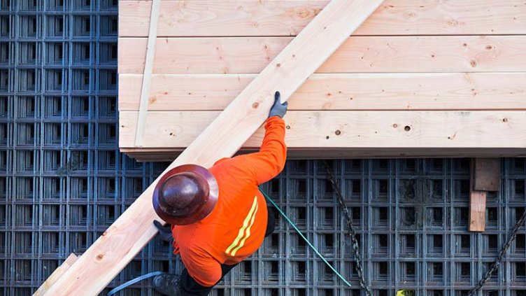 Caucasian worker at construction site