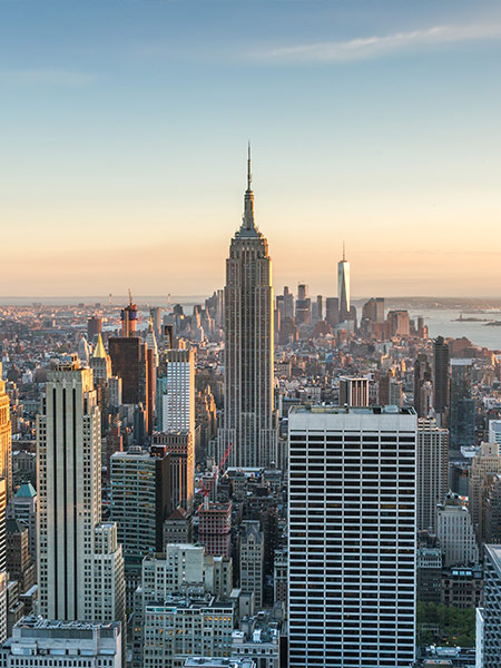 Multiple buildings are in top angle view